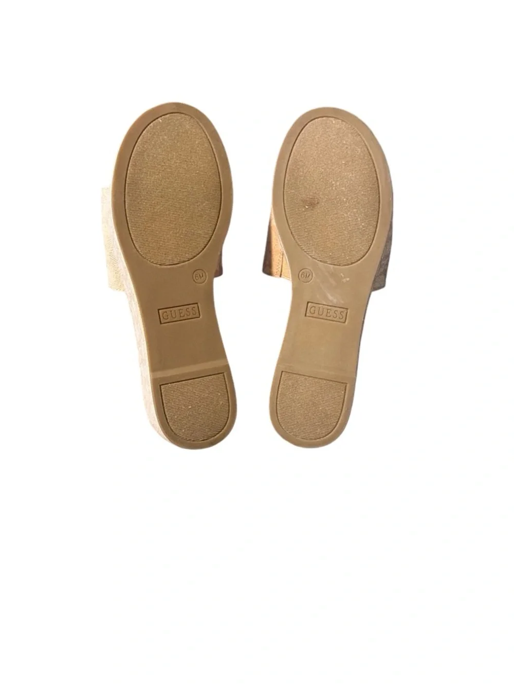 Guess Women Wedges 2.36 “ Beige Sandals Lightweight Size 6